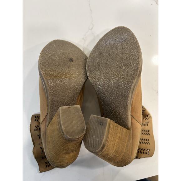 Anthropologie Musse And Cloud Size 9 Avaly Ankle Boots Brown Suede Booties‎ Boho - Picture 13 of 13